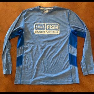 2 Under Armour Fishing Heat Gear Shirts